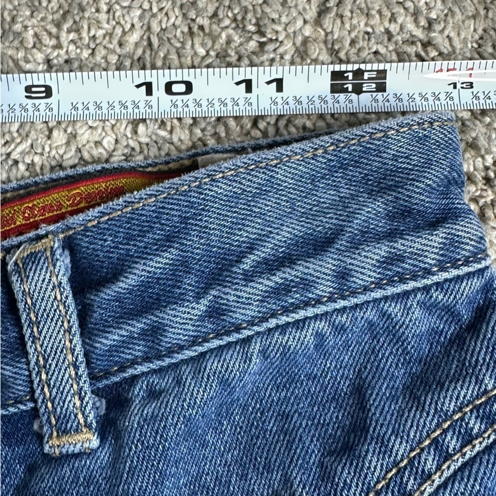 Vintage Lawman Western 90s Jeans blue denim 9 26 2 cowboy unique cotton scallop - Picture 7 of 11
